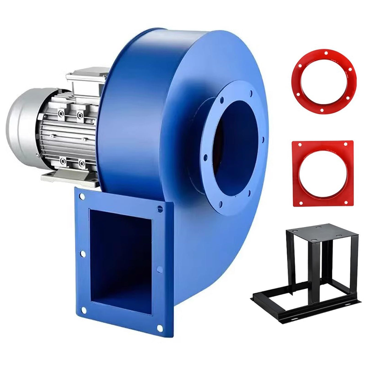 High-Temperature Industrial Boiler Blower, Small Centrifugal Fan with Flange & Bracket, Efficient Air Supply & Combustion Intake for HVAC & Ventilation Systems