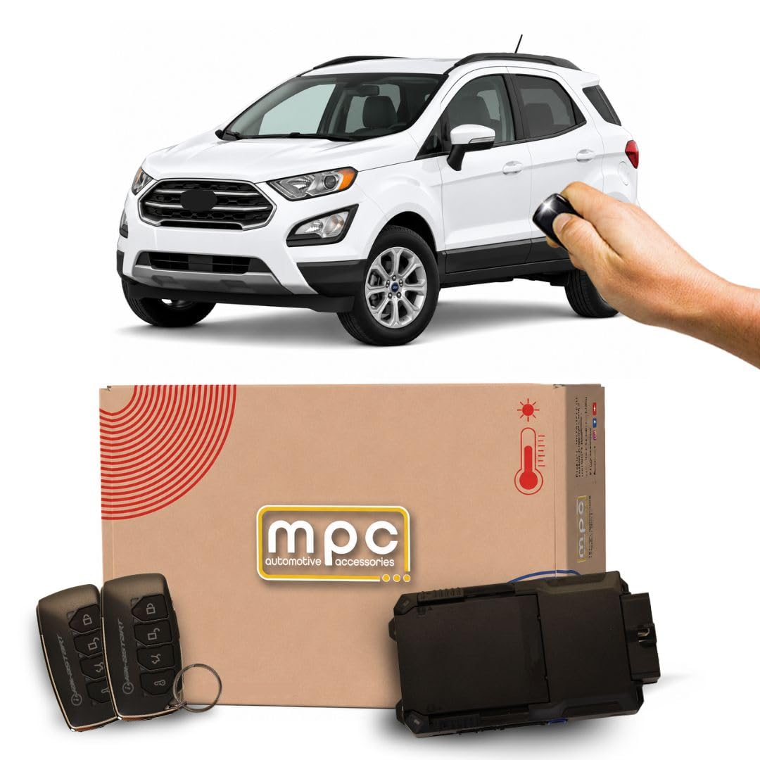 MPC Plug & Play Remote Starter with Smartphone Control Compatible with Ford EcoSport 2018-2020 |Gas| |Push to Start| with T-Harness - Factory Key Fob Activated