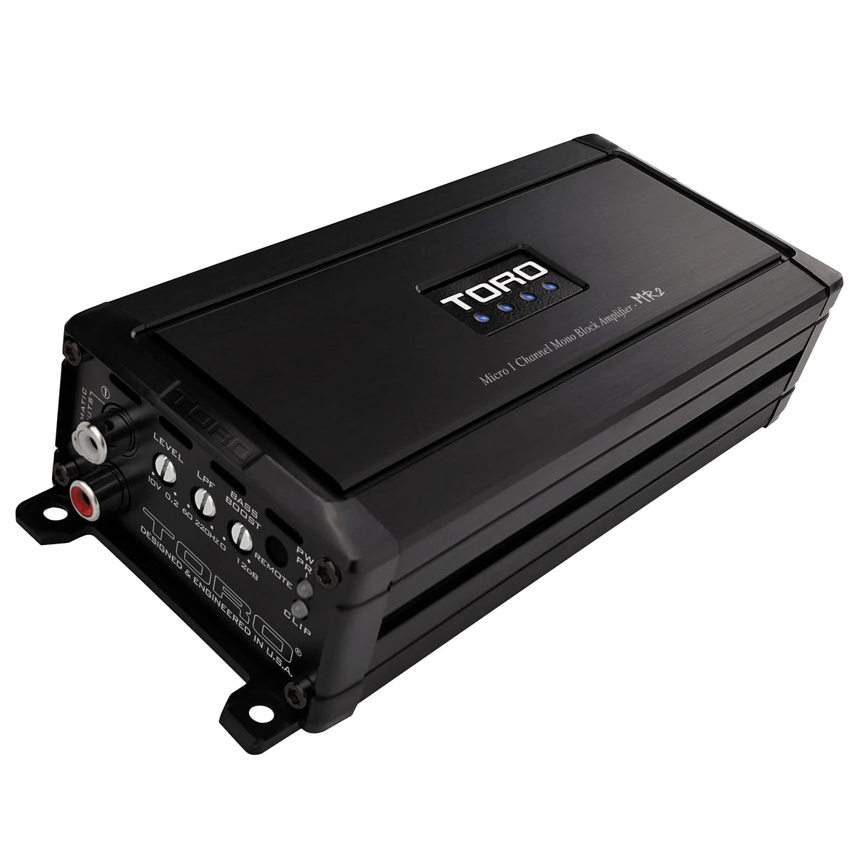 TORO TECH MR2 Micro 500W RMS Monoblock Car Amplifier | 1000W Peak Class-D Subwoofer Power Amp, 1Ω Stable, Auto Sense Turn-On, Variable Crossover, Compact Design for Cars & Powersports