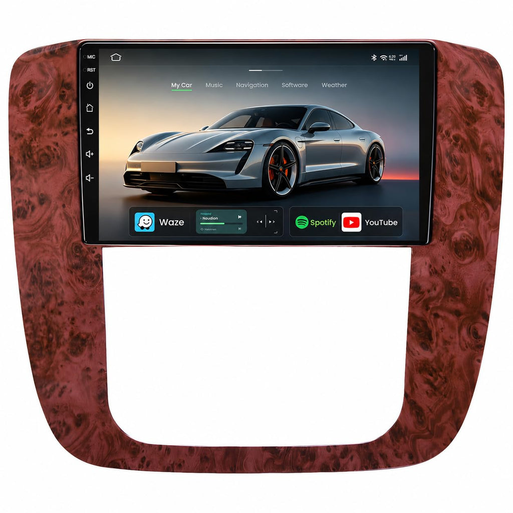 8Core 32ROM QLED Screen for GMC Yukon Sierra 2007-2013 Chevy Tahoe Suburban Silverado Radio: 9" HD IPS Touchscreen Android 15 Upgrade Carplay Android Auto GPS 5G WiFi Backup Camera FM SWC