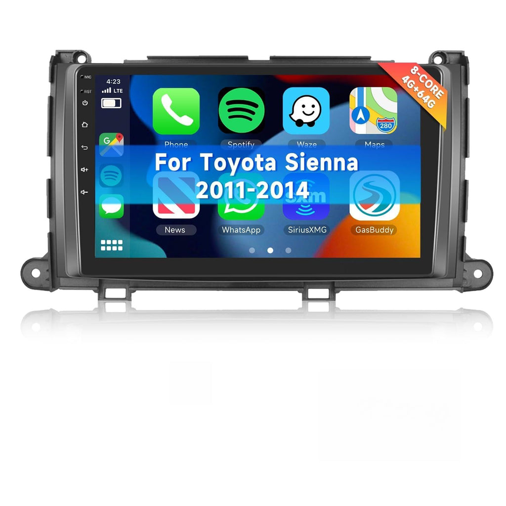 8 CORE 6G+128G for Toyota Sienna 2011-2014 Car Radio with Wireless Carplay