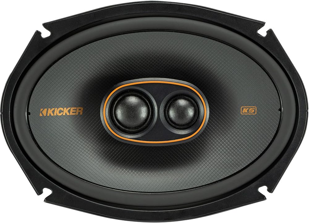 KICKER 51KSC69304 6"x9" KS 3-Way Speakers with Vixen Go Sound Deadener for Cars 80 mil, Butyl Rubber Deadening Material (2 Sheets, 1.3 sq ft Total)