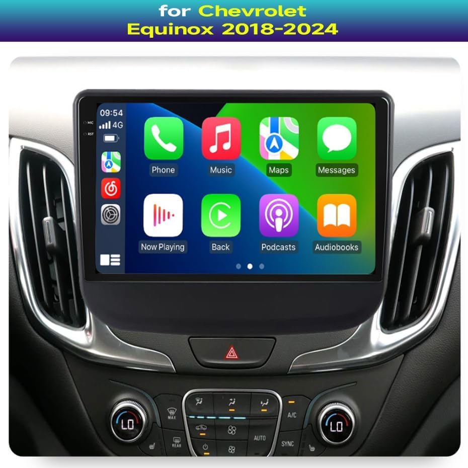 Android 14 Car Radio Stereo for 2018-2024 Chevrolet Equinox 10.1 Inch Touch Screen Head Unit Dash Kit with Wireless CarPlay Android Auto, GPS Navigation Bluetooth SWC WiFi 5G DSP