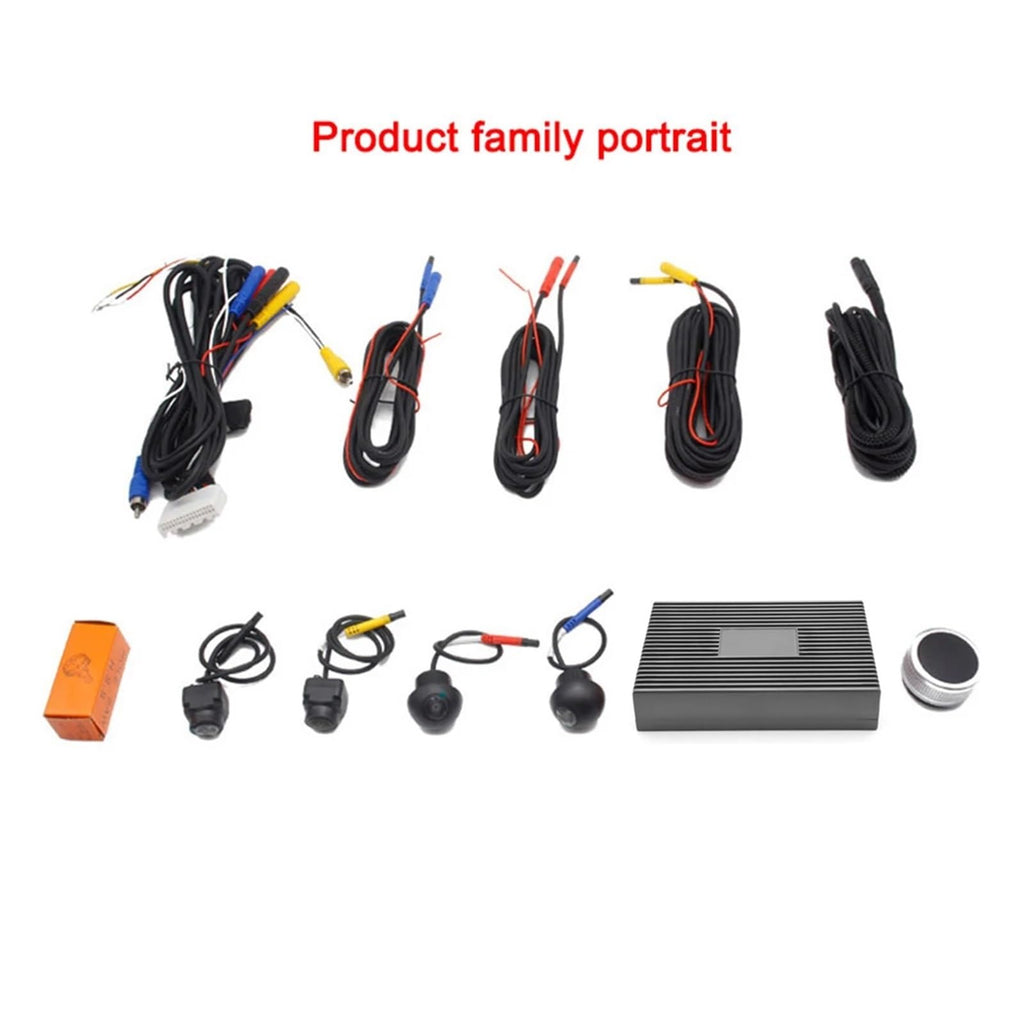 1080P All Around View 360 Degree Bird 3D Camera Car Surround Panoramic System Circular Review DVR Recorder Monitoring