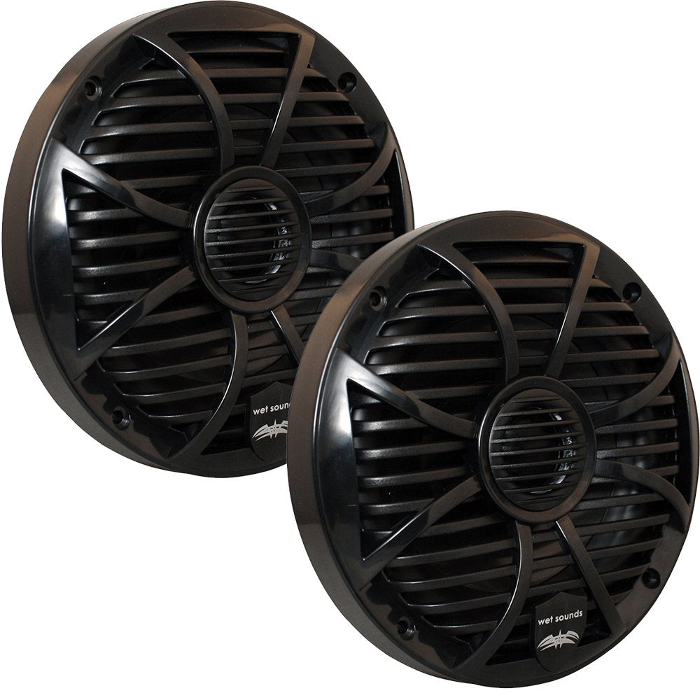 Wet Sounds Bundle: Three Pairs of SW-650-B Black Grill 6.5" Marine Speakers, 100 Watts RMS Each