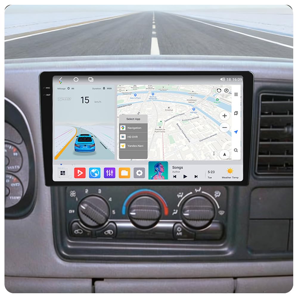 MekedeTech 9" Radio for Chevy Silverado/Suburban/Tahoe GMC Sierra 1999-2002