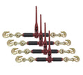 TM USWWAGOODS Replacement for/Fits (4 Pack) Chain Binder Ratchet Style 5/16' - 3/8' - 7100 lbs WLL, w/Rubber Gr...