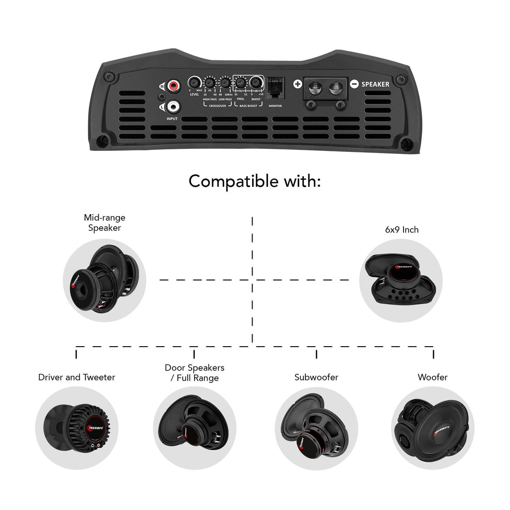 Taramps MD 3000.1 2 Ohms 3000W RMS Full Range Monoblock Digital Amplifier