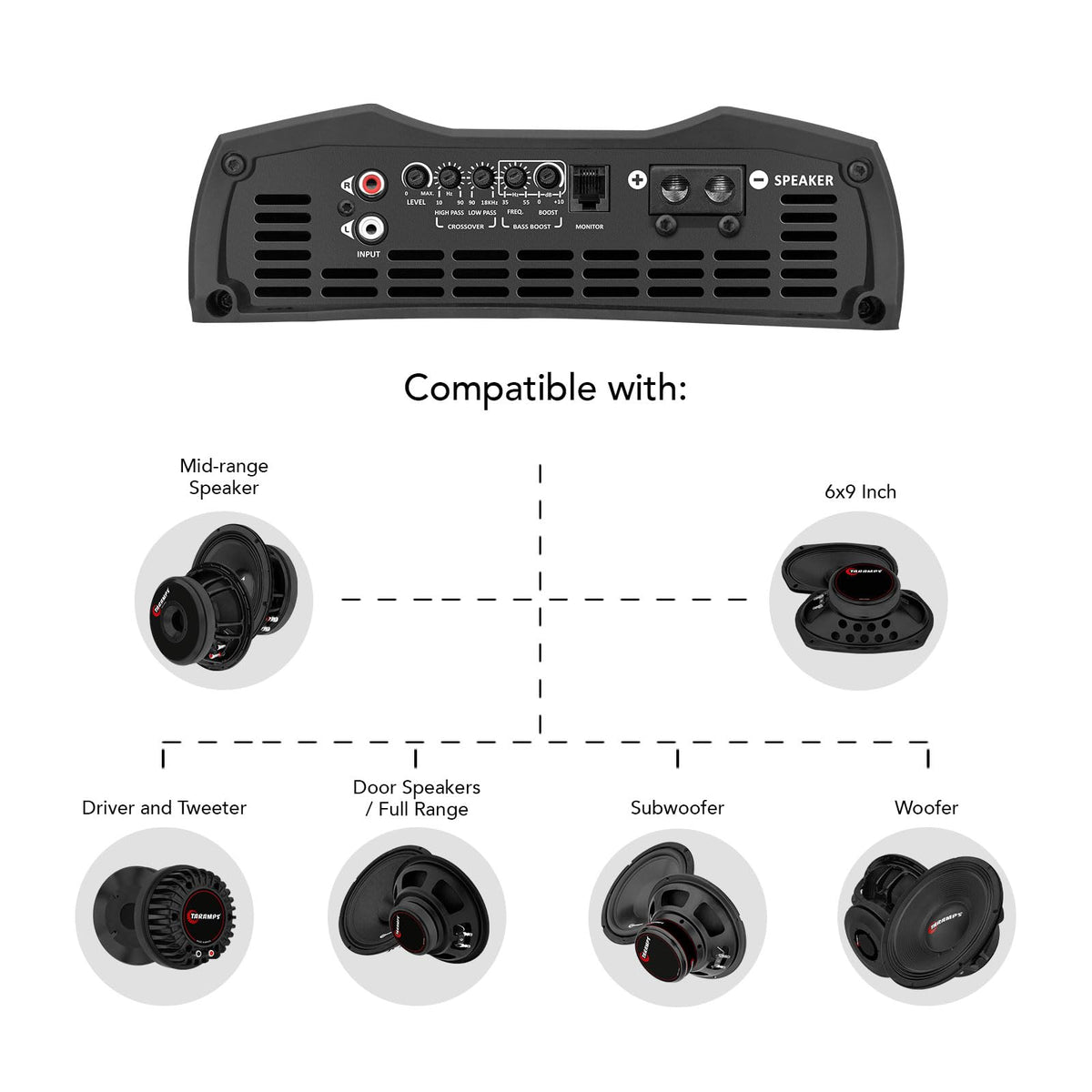 Taramps MD 3000.1 4 Ohms 3000W RMS Full Range Monoblock Digital Amplifier