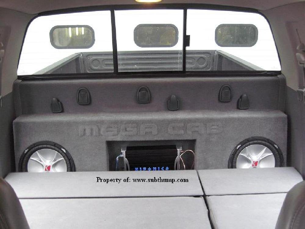 2012-2018 Ram Mega Cab Dual 12 Sub Box with Amp Space