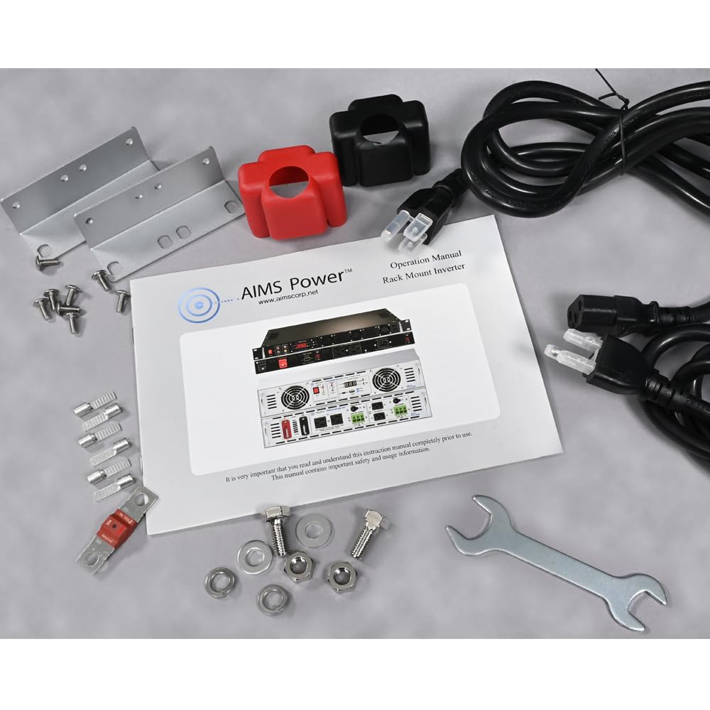 AIMS 2000W NEG. 48V Rack Mount Inverter To 120 Volt AC – 1U (-48V)