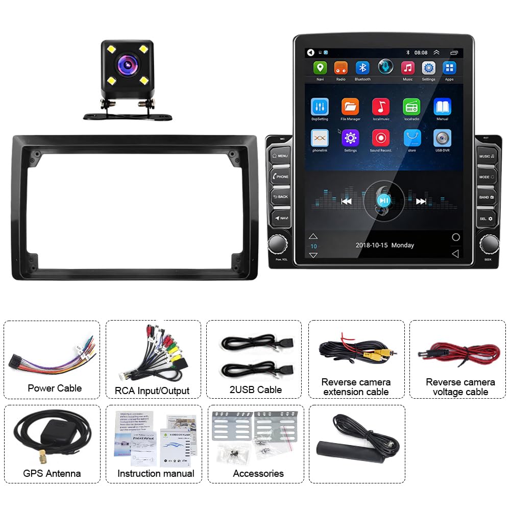Car Radio for Ford Edge 2007-2010 w/Wireless Carplay Android Auto