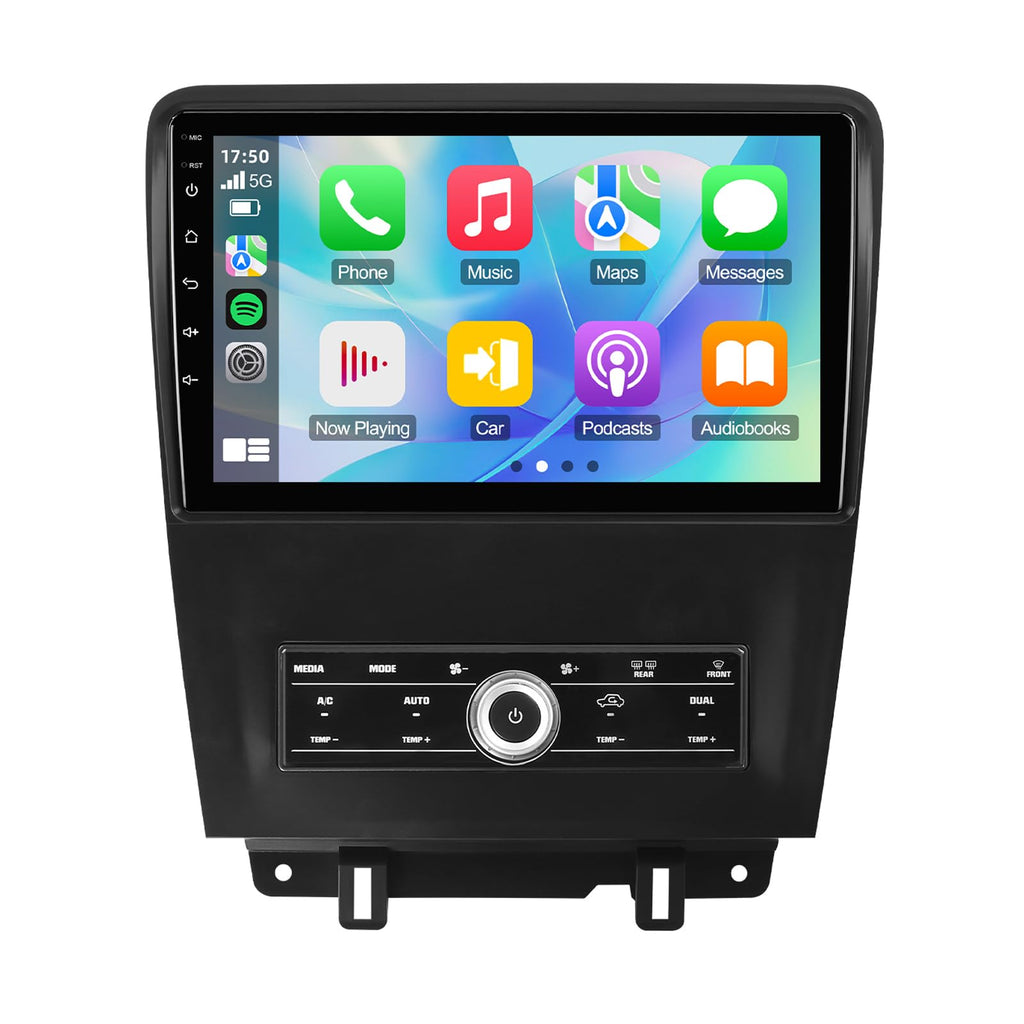4+64G 10.1-inch Android 13 WiFi 6 Car Stereo for Ford Mustang 2010 2011 2012 2013 2014 IPS Touchscreen Screen Bluetooth 5.4 Car Radio with Carplay & Android Auto Support Backup Camera FM Navi SWC