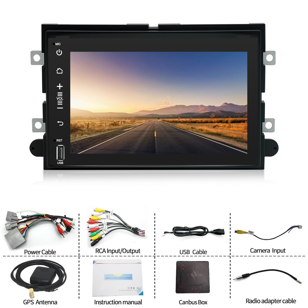 Android 13 Car Stereo Radio for Ford E250/E350 2009~2014 for Ford Escape 2008~2012 7in GPS Navigation for CarPlay Wireless Android Auto Bluetooth FM/RDS WiFi/SWC/Mirror Link 2+32G