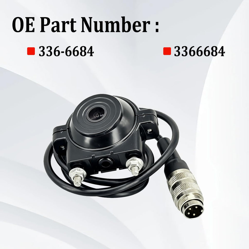 336-6684 Backup Camera Compatible with Caterpillar CAT 232D 242D 262D 289D 299D 257D Excavators, Loaders, Trucks, and Dozers 3366684
