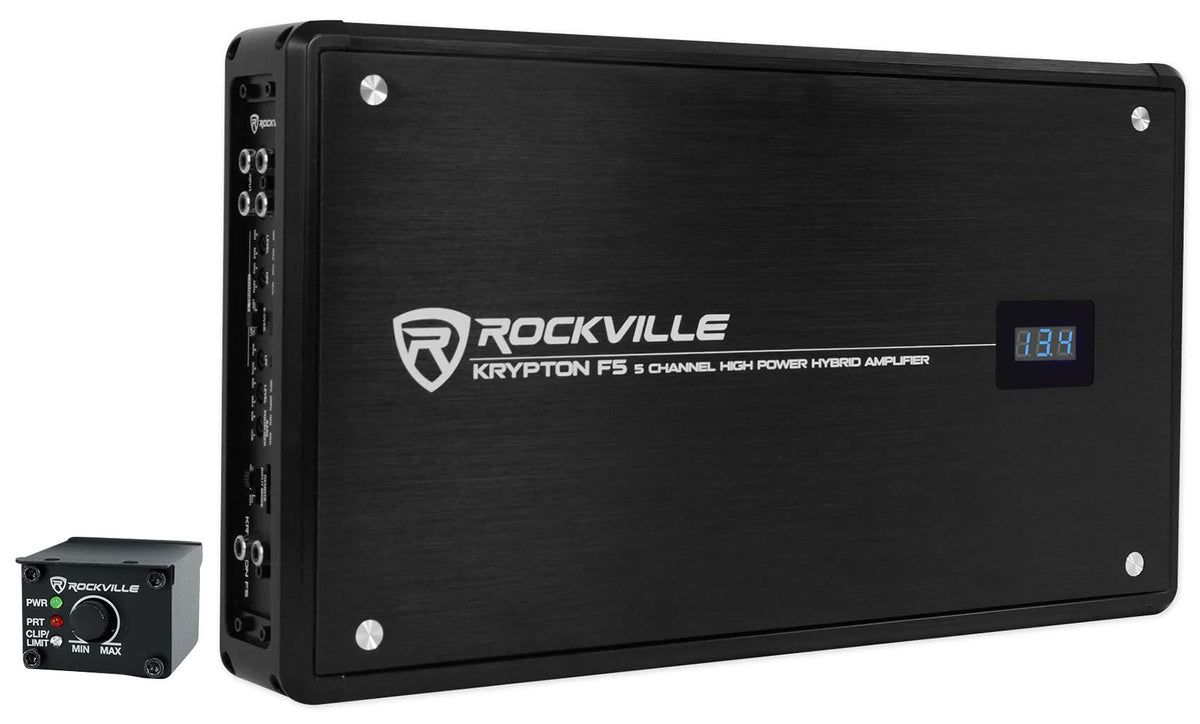 Rockville Krypton F5 5 Channel Car Amplifier, 3200W Peak / 800W RMS