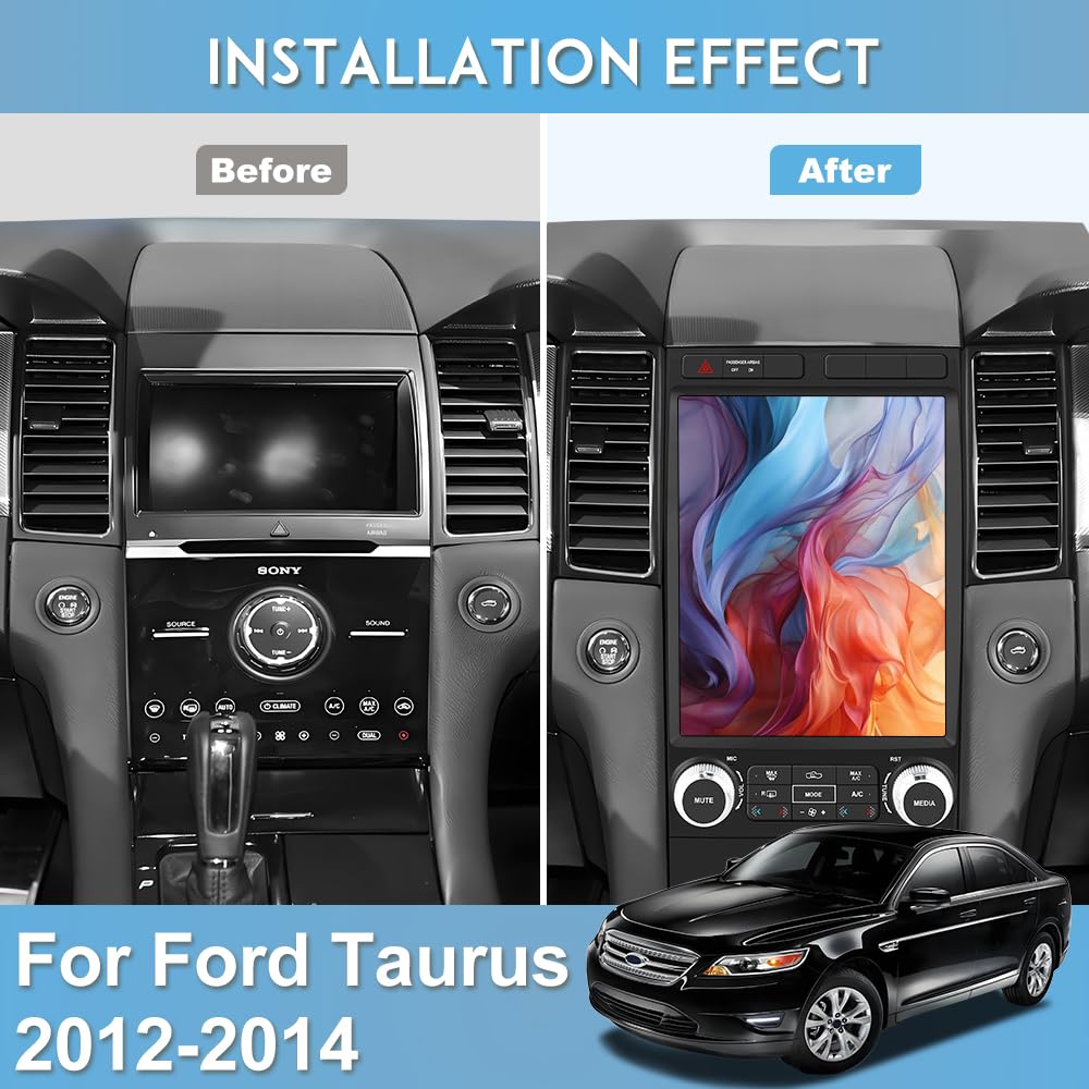 Car Radio Stereo for Ford Taurus 2012-2014, 12.1 Inch Touch Screen 64G ROM