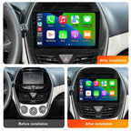 Car Radio Stereo for Chevrolet Chevy Spark Beat 2015-2018 Dash Kit Car GPS Navigation, 1+32GB 9" IPS Touch Screen Head Unit with Car-Play & Android Auto/SWC/Rear View