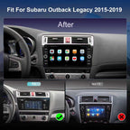 4G LTE Radio for Subaru Legacy Outback 2015 2016 2017 2018 2019 Upgrade,8-Core CPU QLED Touch Screen Stereo,Wireless CarPlay & Android Auto