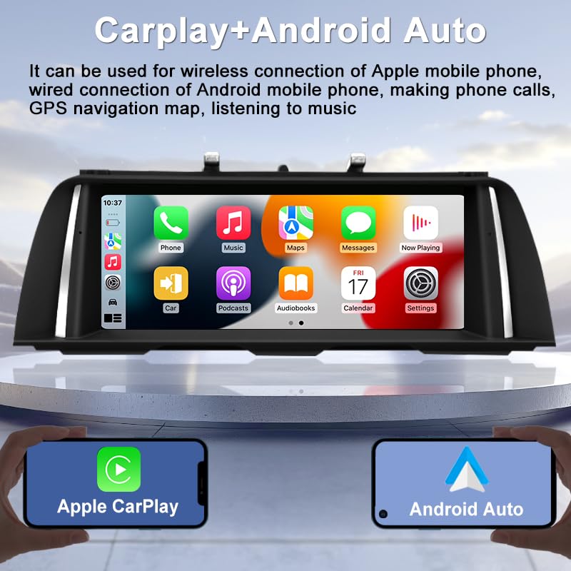 10.25" Linux Screen for BMW 2012-2017 Years 5 Series F10 F11 NBT System, Support Wireless CarPlay Android Auto Multimedia 523i/535i Accessories Car Radio