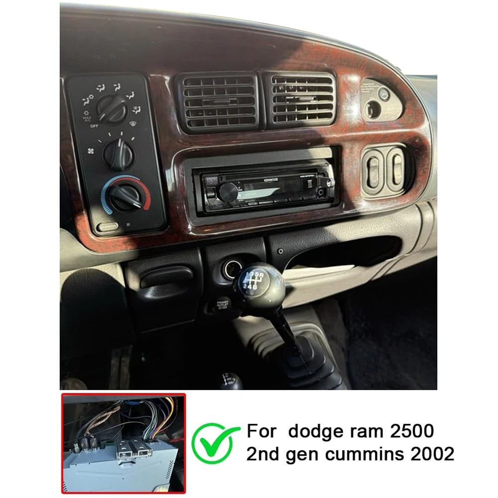 2+64G Double Din Car Radio for Dodge Ram 1500 2500 3500 1994-2002, 9 inch Touch Screen Stereo for Cirrus 1995-2000 Head Unit Radio Backup Camera Bluetooth with Wireless Carplay GPS Mirror Link