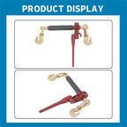 Silscvtt 4pcs Folding Handle with 2 Grab Hooks for 5/16-3/8in Chain
