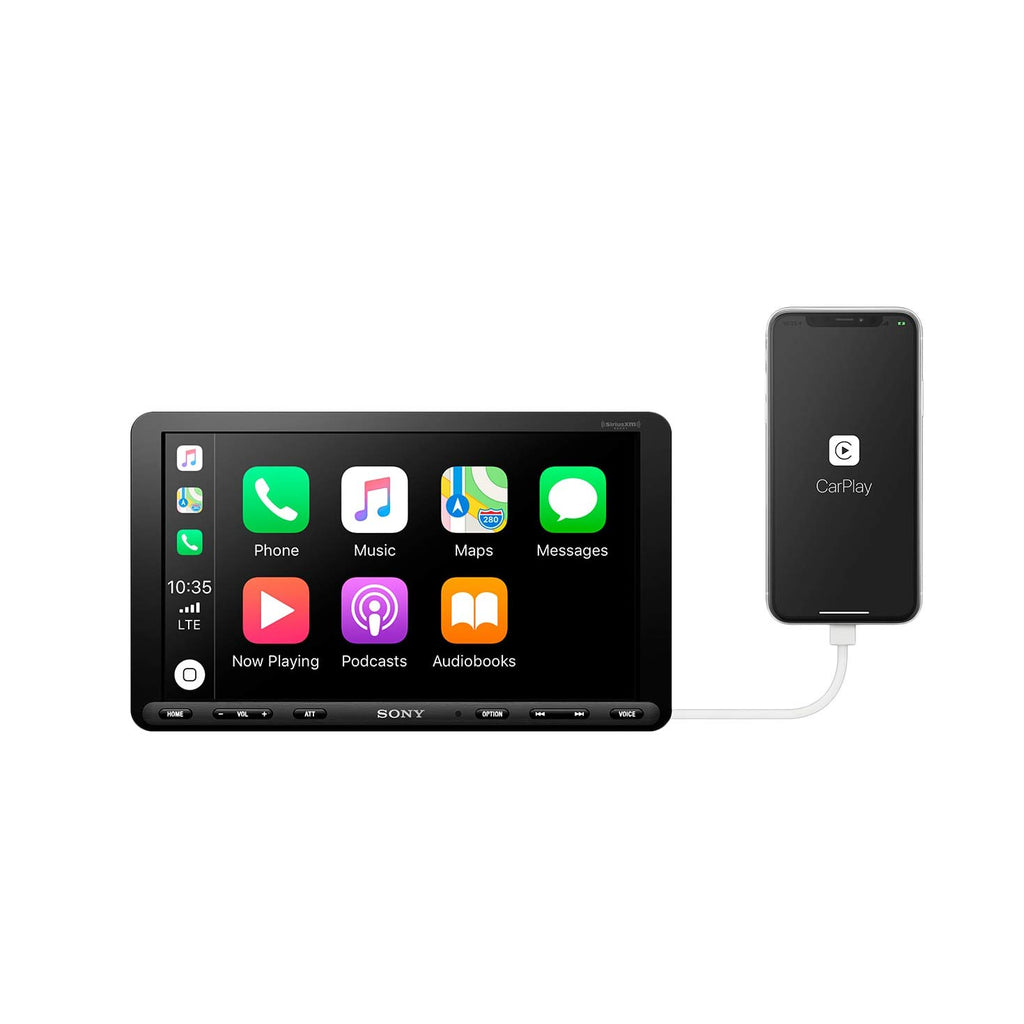 Sony XAV-AX8000 1DIN chassis 8.95” floating LCD screen with Apple Car Play, Android Auto, Media Receiver with Bluetooth
