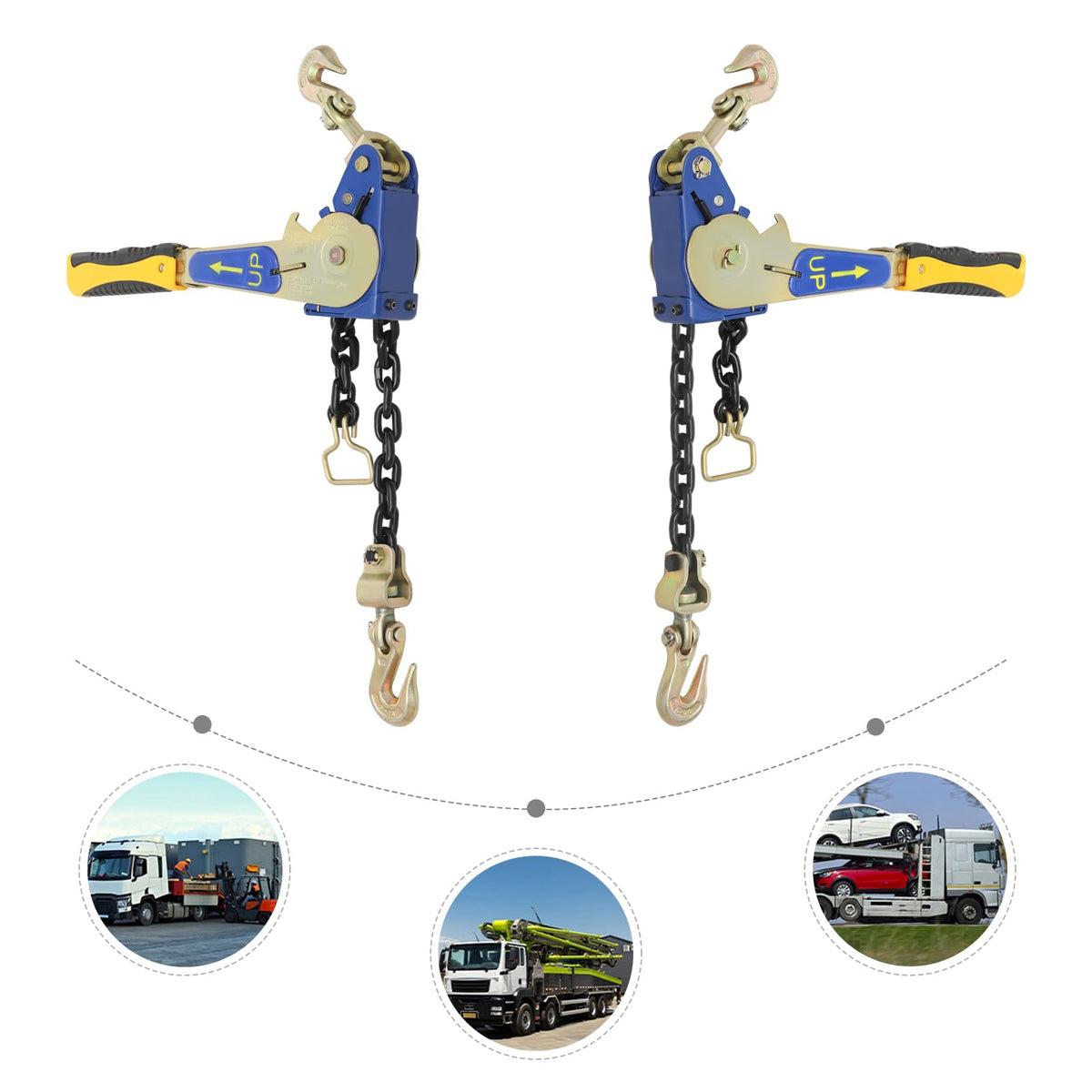 2 Pack Ratchet Chain Binder,Tie Down Ratchet Load Binder