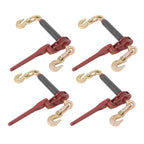 Silscvtt 4pcs Folding Handle with 2 Grab Hooks for 5/16-3/8in Chain