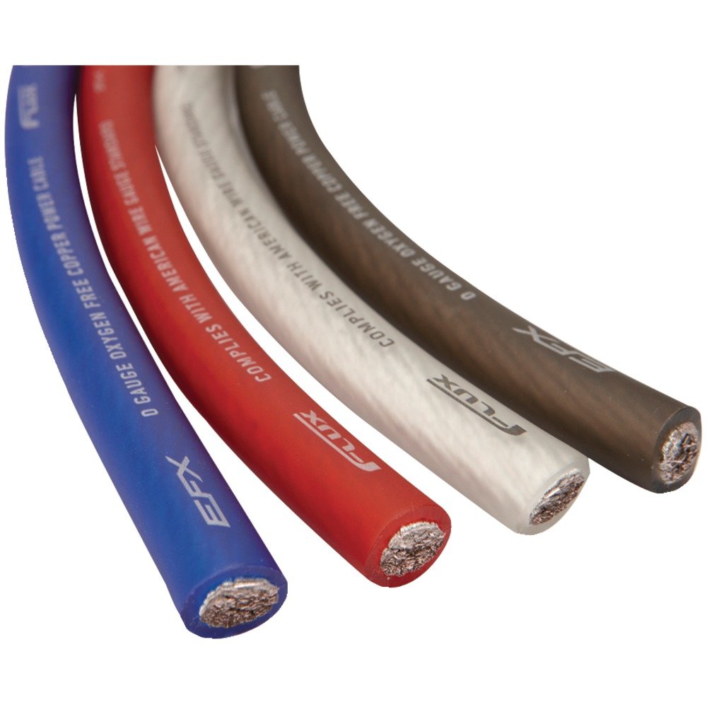 Scosche FP0C-50 Frosted 1/0 Gauge 50-Feet Roll Flux Power Wire (Clear)