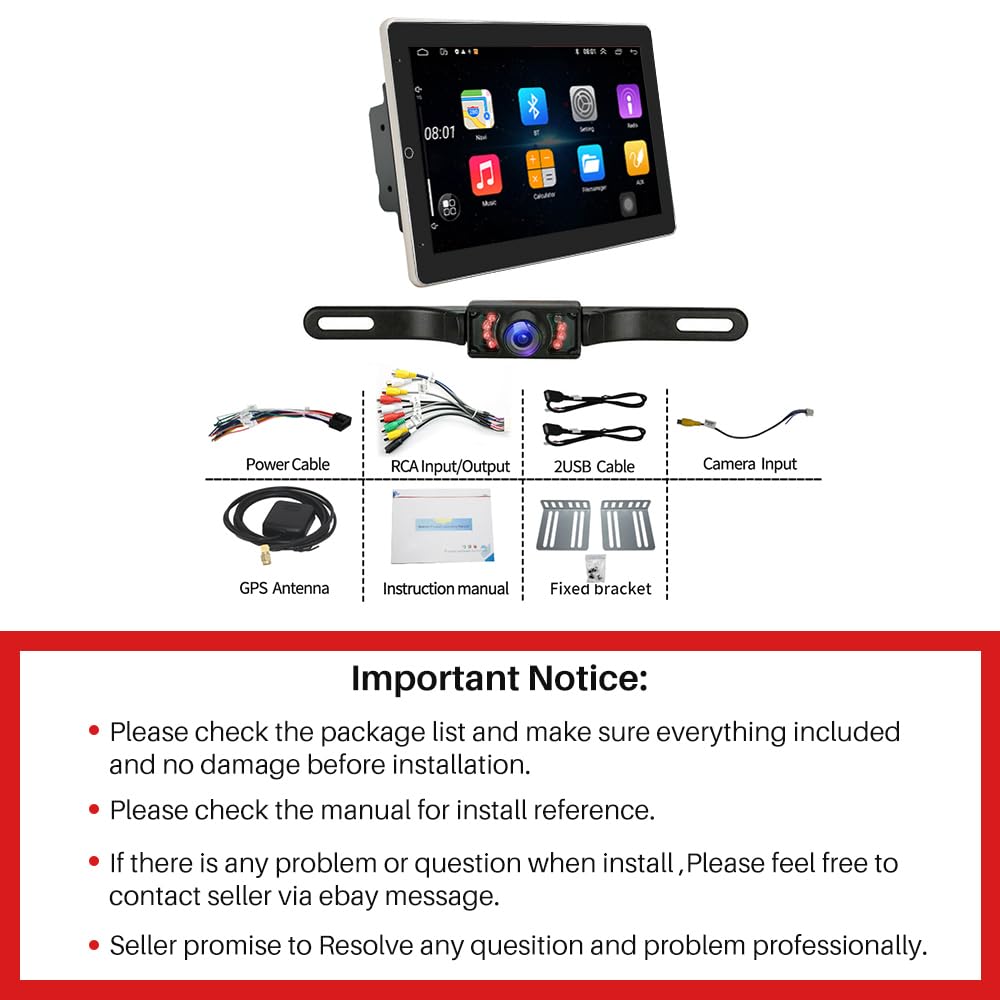 2+32G Double Din Radio Rotated Stereo for Ford Expedition 2003-2006 with Wireless Carplay & Android Auto,10 Inch Car Audio Receiver GPS Navigation Unit with Bluetooth Head Unit WiFi SWC