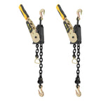 Ratcheting Chain Binder, 6600Lbs 3/8-1/2In Heavy Duty Tie Down Ratchet Load Binder Ratcheting Chain Load Binder Alloy Steel EZ Ratchet Chain Binder w/Grab Hooks for Industry Agriculture Factories