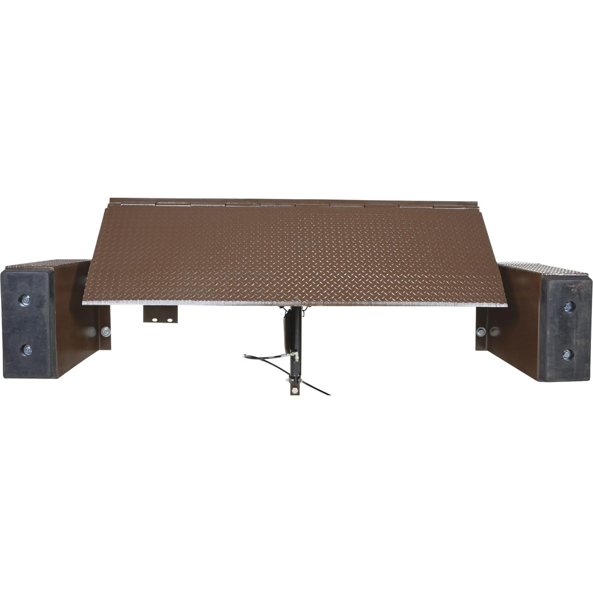 Vestil PP-1572-36 Steel Hand Pump Edge-O-Dock Leveler 72 in. Ramp Width x 36-5/8 in. Ramp Length 15,000 Lb. Capacity Brown