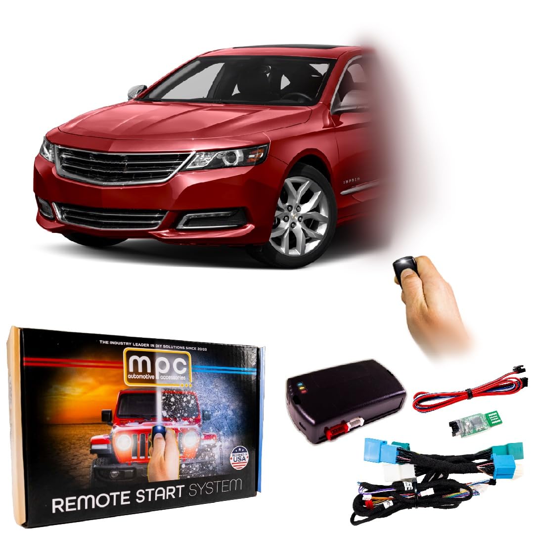 MPC Factory Remote Activated Remote Start Compatible with Chevrolet Impala 2014-2016 - Plugin T-Harness - FlashLink Updater - Premier USA Based Tech Support