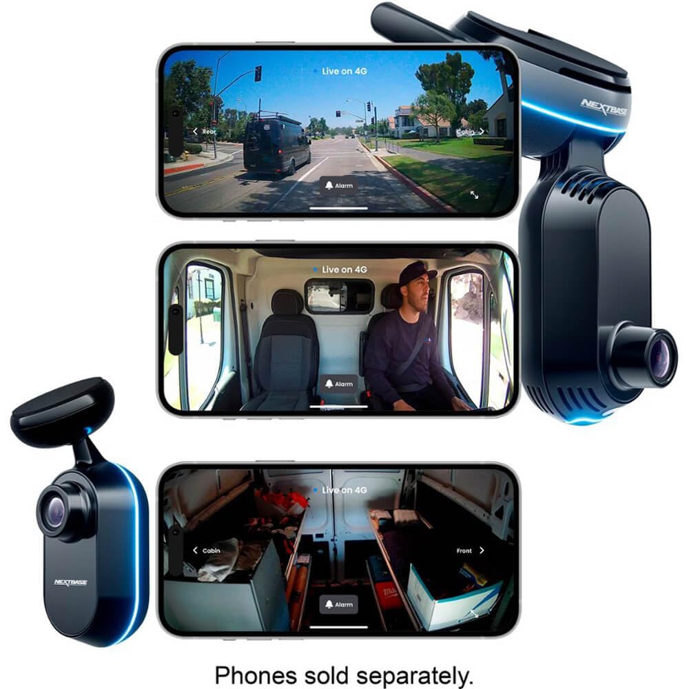 Nextbase iQ 2K Smart HD Dash Cam Pro with 64G Micro SD Card Bundle, 1080p High Definition Dual Dashcam Front and Rear with Smart Sense Parking, Emergency SOS, and Roadwatch AI