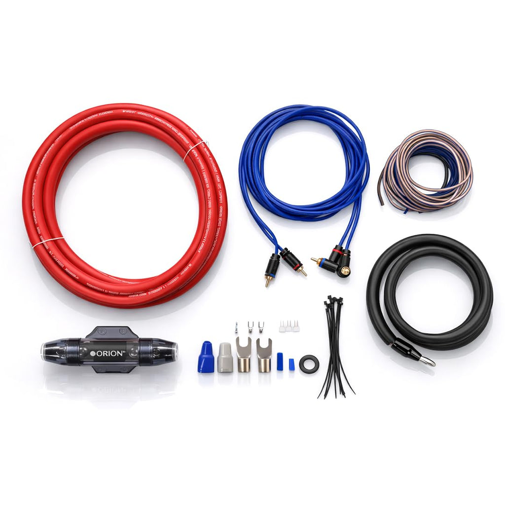 Orion COPPERKIT0 0 AWG True OFC Complete Amplifier Wiring Kit, 100% American Wire Gauge, High Current Car Audio Amp Subwoofer Install Kit, 0 Gauge Power Cable with ANL Fuse Holder, RCA & Speaker Wire