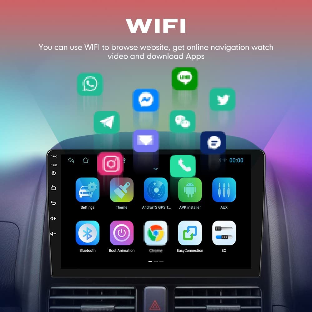 Car CarPlay Android Auto Navigation Stereo GPS Radio Reverse Camera Display 9" IPS Touchscreen Headunit Tablet Pad Media Player for Peugeot 307 2002-2013, if Applicable Quad Core 2G+64G