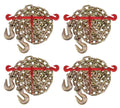 TM USWWAGOODS Replacement for/Fits G70 Chain & Binder Kit - (4) 1/2' - 5/8' Ratchet Load Binder, (4) 1/2' x 20' C...