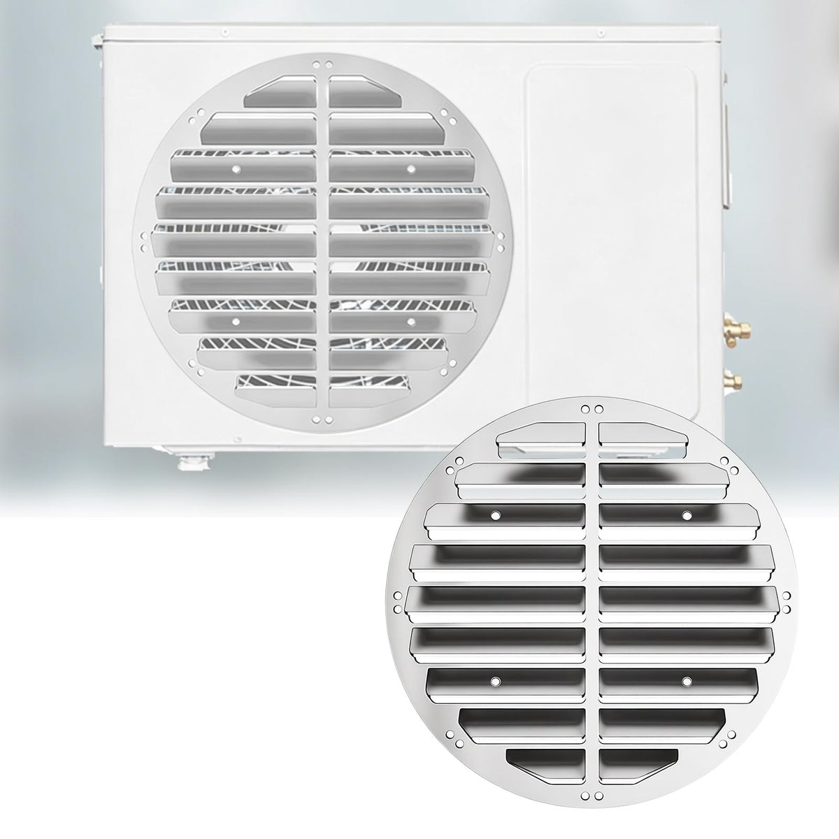 Return Air Air Guide Diffuser Diffuser, Multi-Size Stainless Steel Diverter, Weatherproof Vent Redirector Cap for Outdoor Ac Heat Discharge