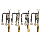 2Pcs Ratchet Chain Binder, 5/16" - 3/8" Ratchet Chain Load Binder with Grab Hooks 5400 lbs Working Load Heavy Duty Tie Down Ratchet Load Binder for Heavy Machinery Flatbed Trailers Trucks