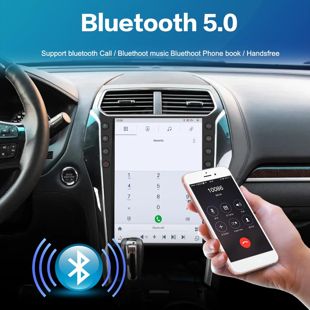 8-128GB Android 11.0 Car Stereo for Ford Explorer 2011-2019 14.4 Inch Vertical Screen Car Radio Navigation Multimedia Player (SYNC1, 8-128GB)