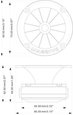 Massive Audio MT6 Power Super Tweeter, 1.5" Voice Coil