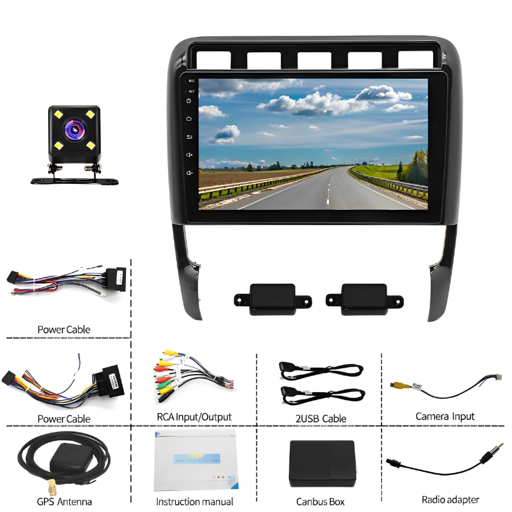 9'' Car Radio for Porsche Cayenne 2002 2003 2004 2005 2006 2007-2010