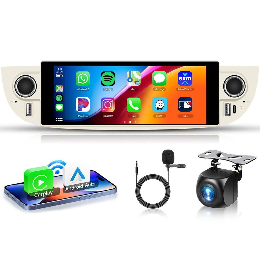 5G WiFi Android 15 Car Radio for Fiat 500 2007-2015