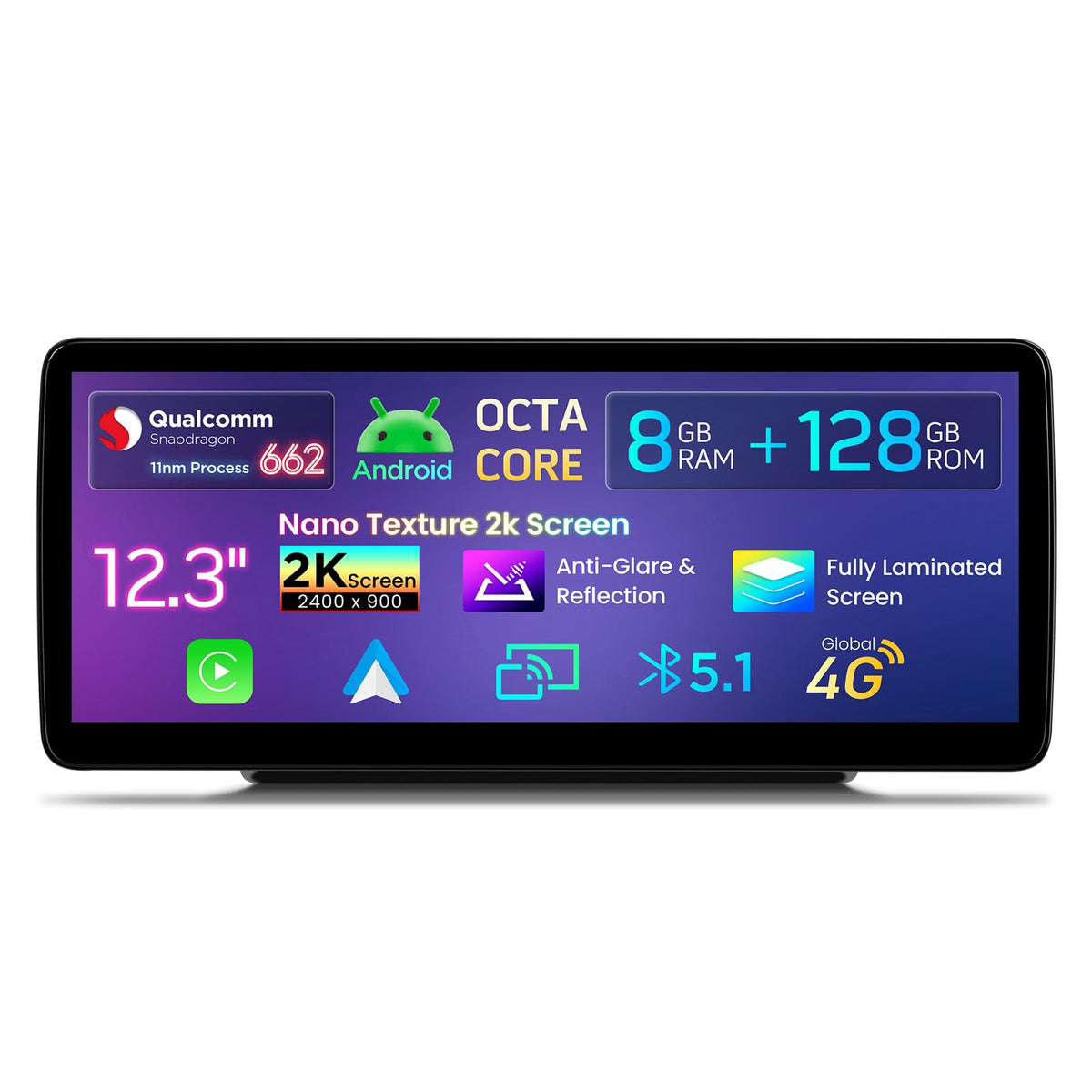 XTRONS Android Car Stereo for Mercedes-Benz C/GLC/V/X-Class W205 X253 W446 W470 (2016-2018) NTG 5.0/5.1/5.2, 12.3" IPS Touchscreen, Wireless CarPlay & Android Auto, Qualcomm Snapdragon 662, 8+128GB