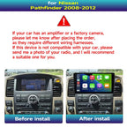 Android 14 Car Radio Stereo for 2008-2012 Nissan Pathfinder, 10.1 Inch Touch Screen Head Unit with Wireless CarPlay Android Auto, GPS Navigation Bluetooth WiFi 5G DSP SWC Backup Camera