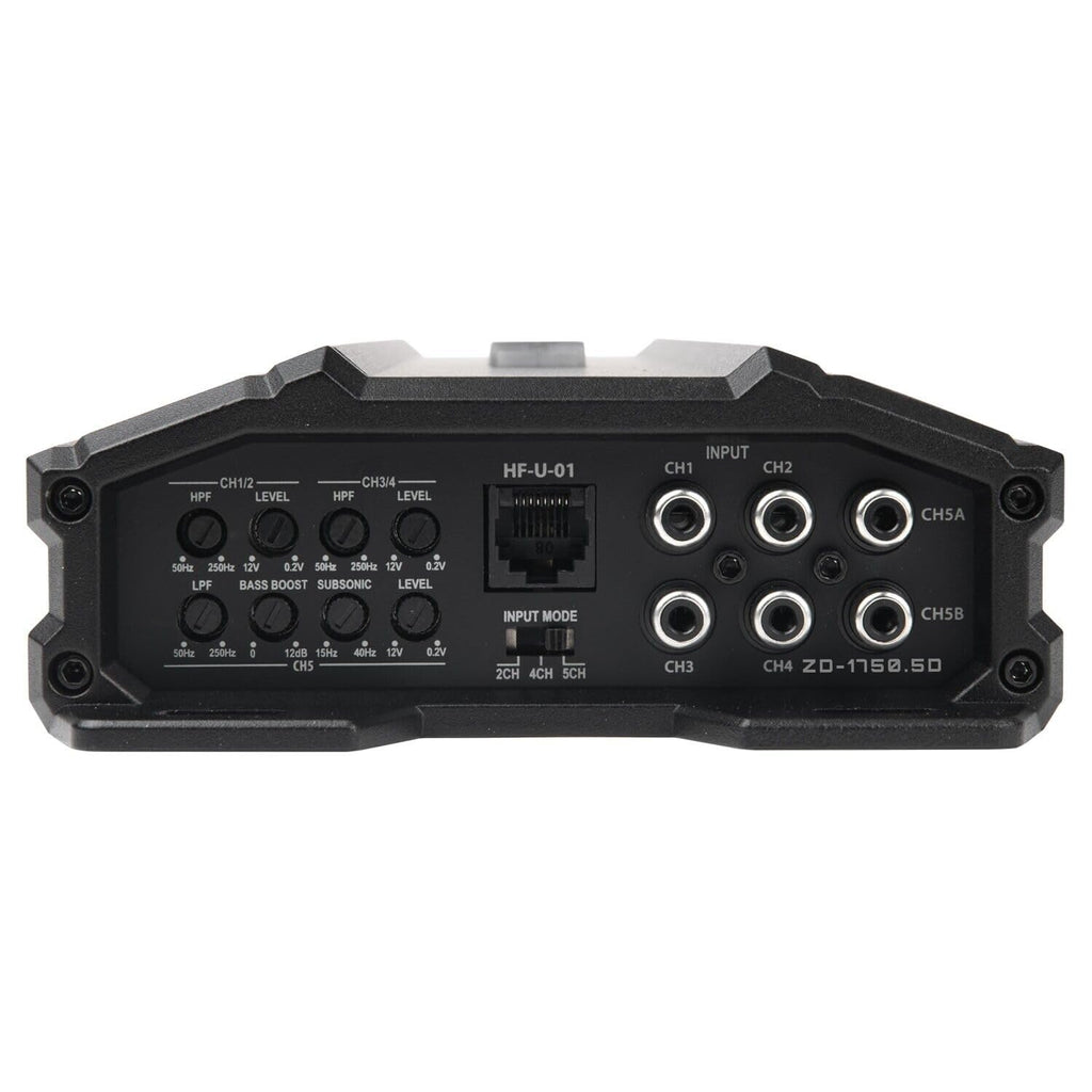 Hifonics ZD-1750.5D Zeus Delta 1750W 5-Channel Car Audio Amplifier with Complete 5-Channel 4 Gauge Installation Wiring Kit, Class D Design for Superior Sound
