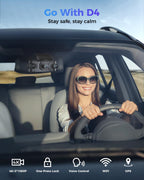 4K 360° Dash Cam with 128GB Card for Uber & Lyft Drivers