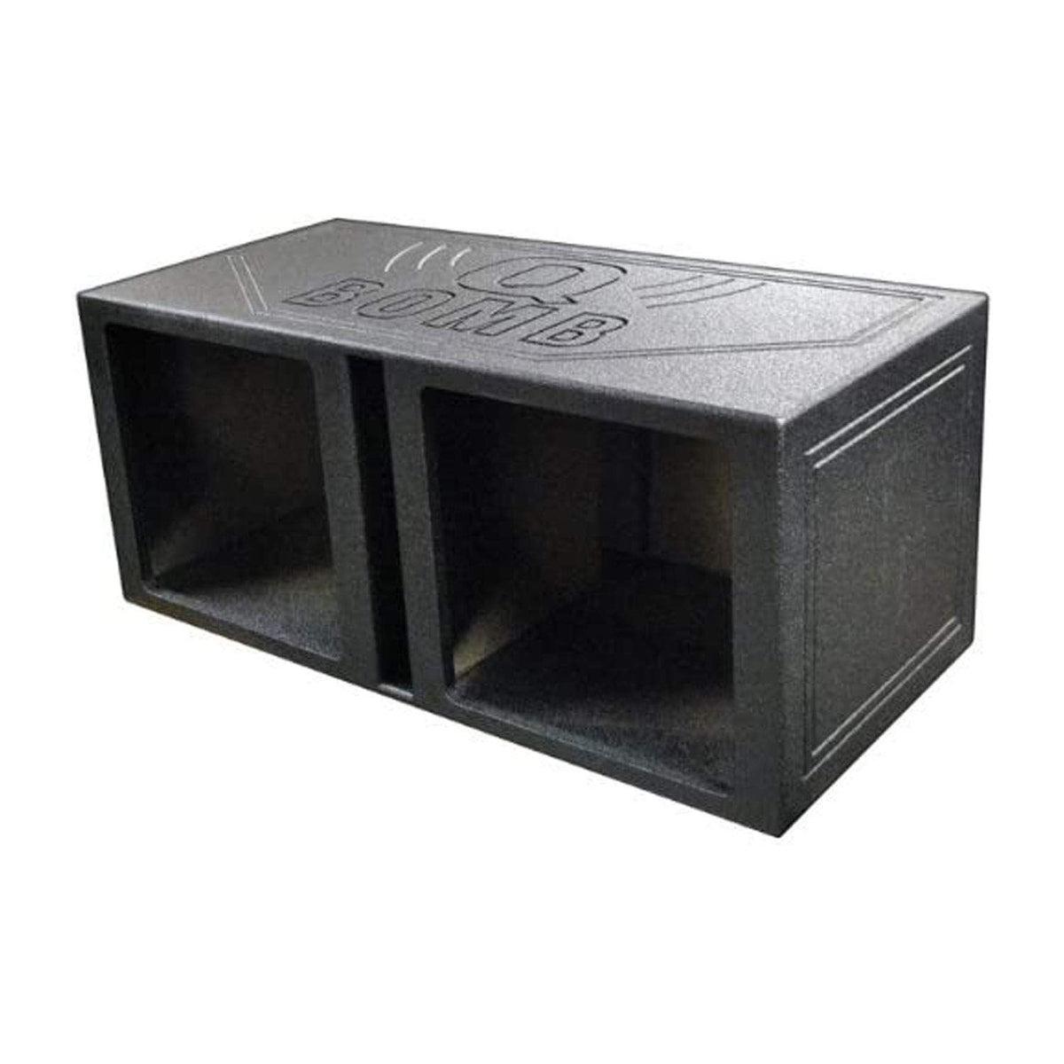 QPower QBOMB15VSQ Dual 15-Inch Center-Vented Subwoofer Box, Square