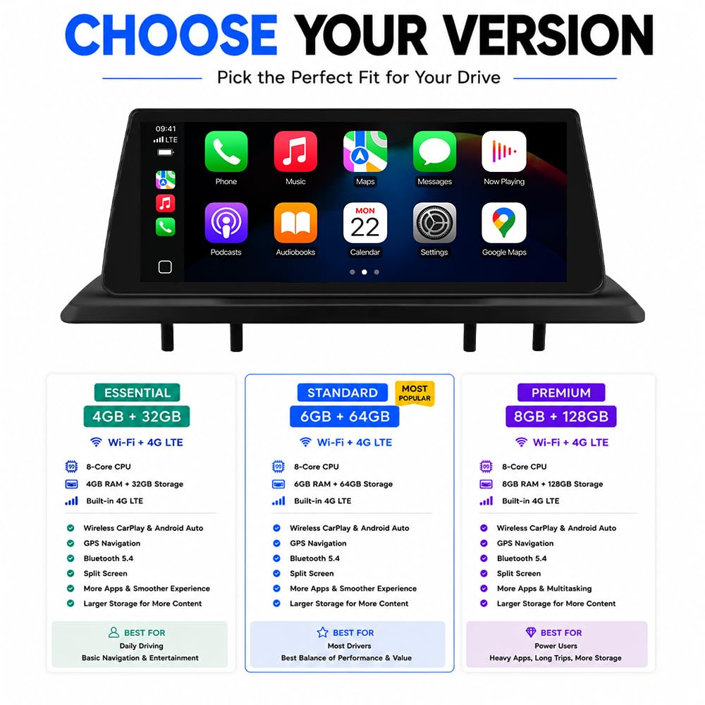 8-Core 6+64GB Carplay Screen for BMW 1 Series E82 E88 2008-2012 CCC System